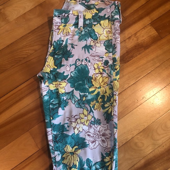 Textile by Elizabeth and James floral print jeans sz 25 - Picture 7 of 7